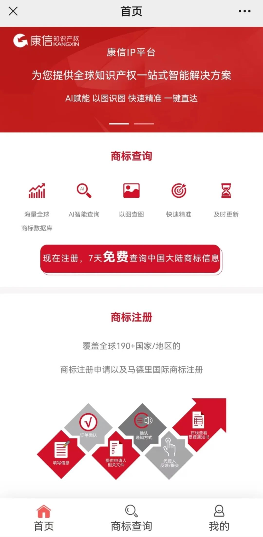 康信IP平台手机端已上线！一键开启掌上智能商标查询