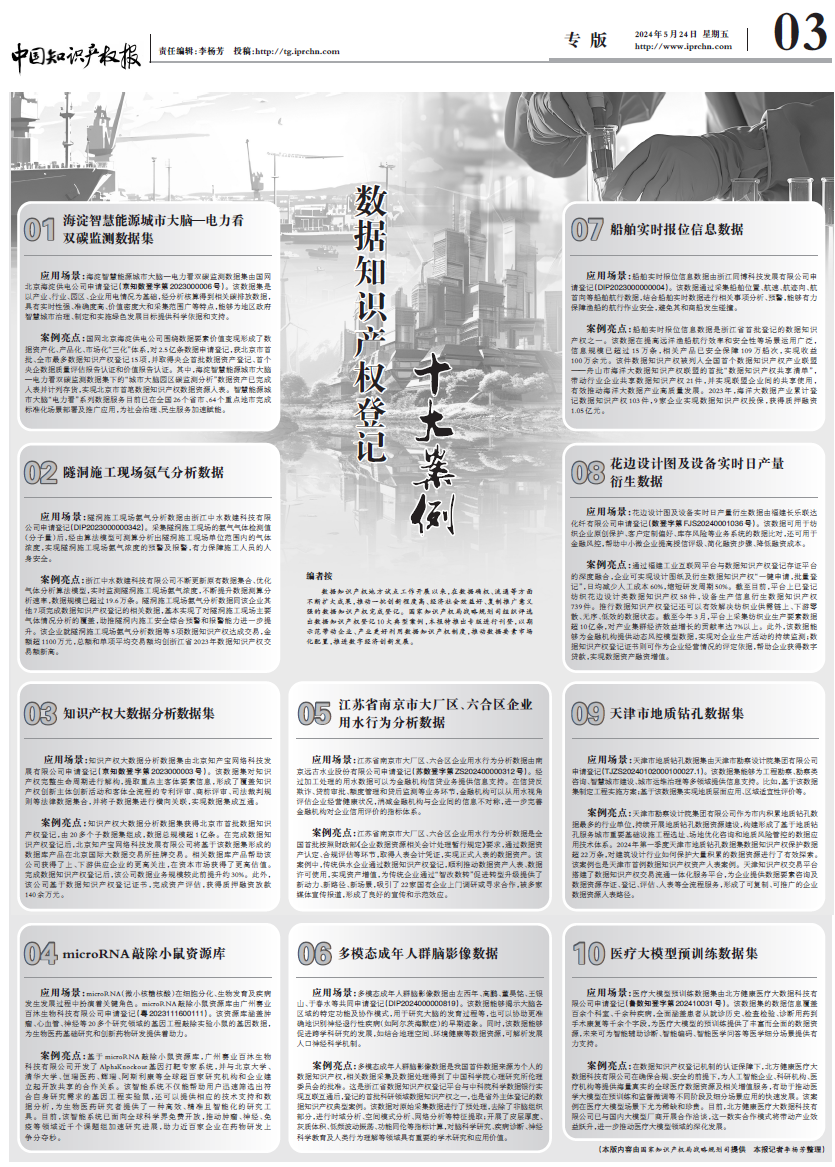 广东一案例入选国家知识产权局数据知识产权登记十大案例