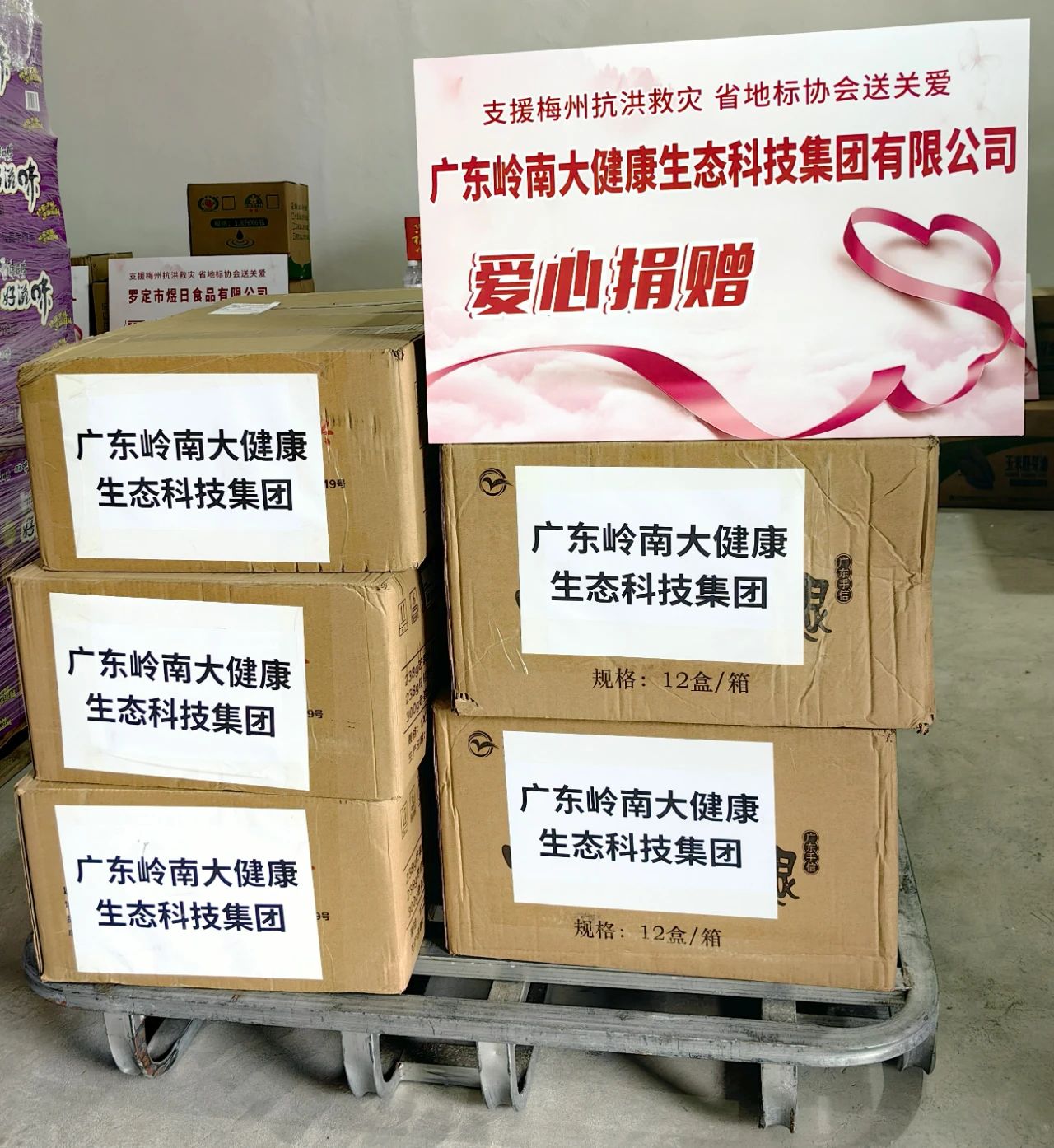 支援梅州抗洪救灾 省地标协会送关爱