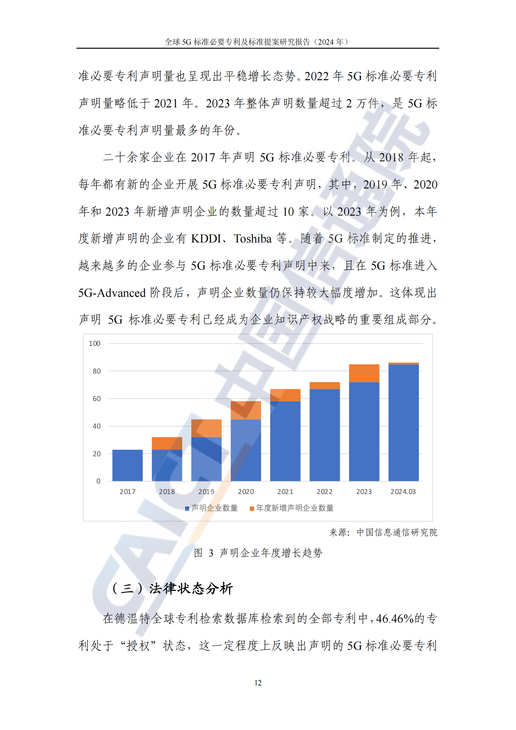 《全球5G标准必要专利及标准提案研究报告（2024年）》全文发布！