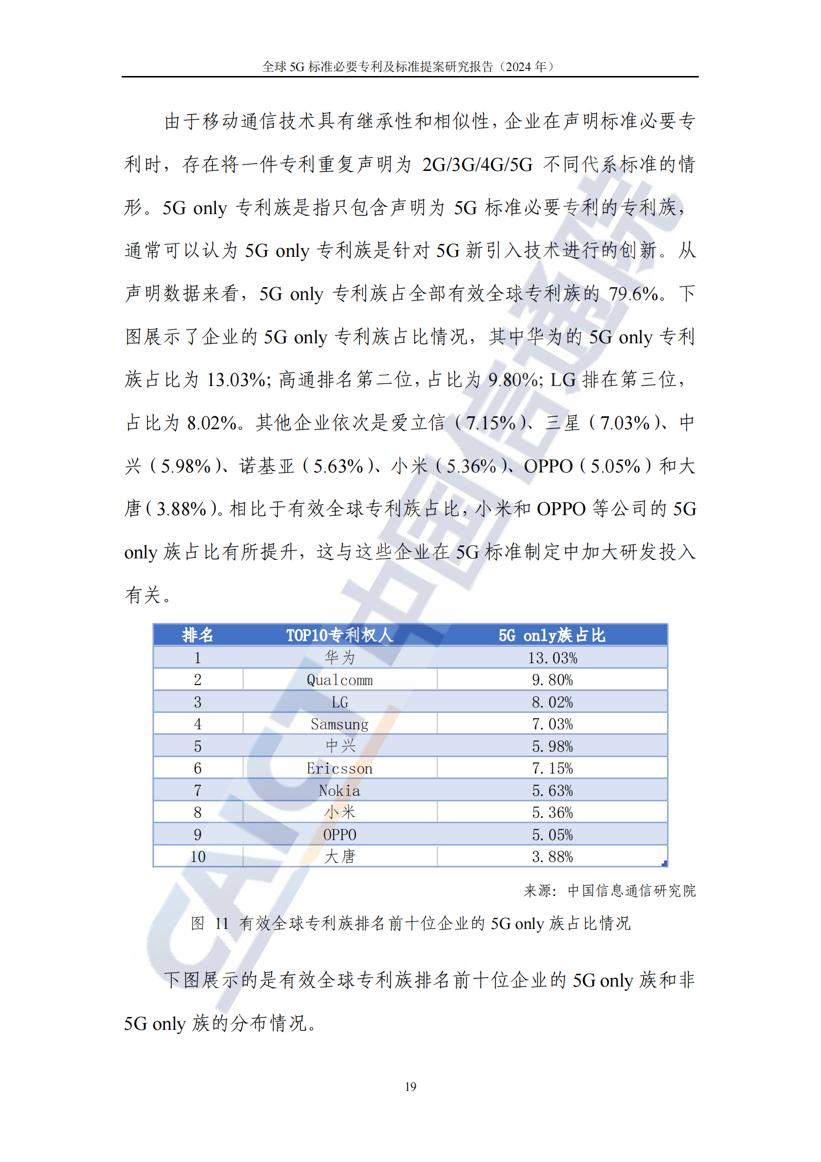 《全球5G标准必要专利及标准提案研究报告（2024年）》全文发布！