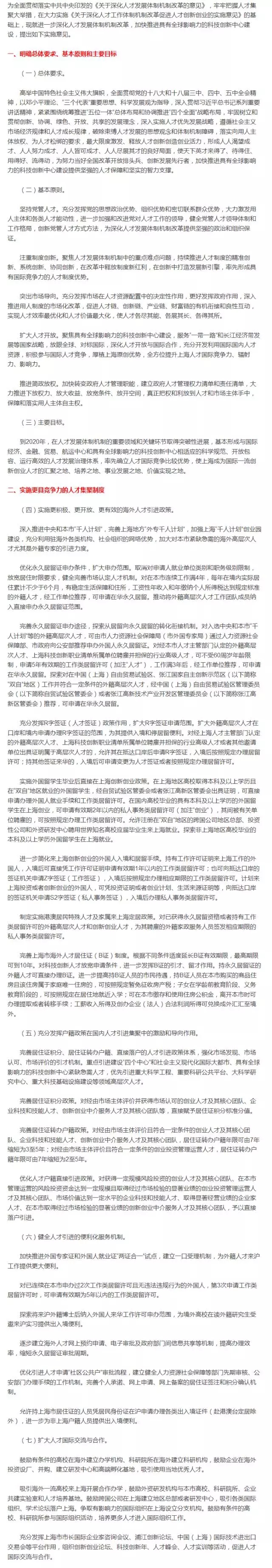 重磅！上海人才政策由20条升级为30条|知识产权|保障房|就业
