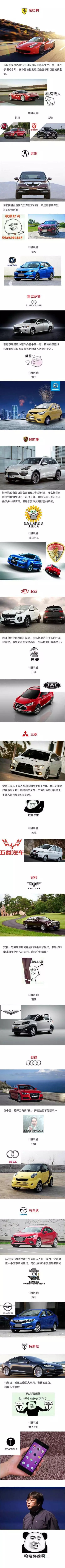 原来这些知名国际汽车品牌在中国还有这么多的亲戚！