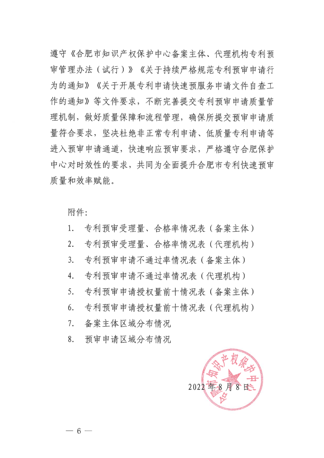 中国（合肥）知识产权保护中心2022年上半年专利预审申请合格率为71%